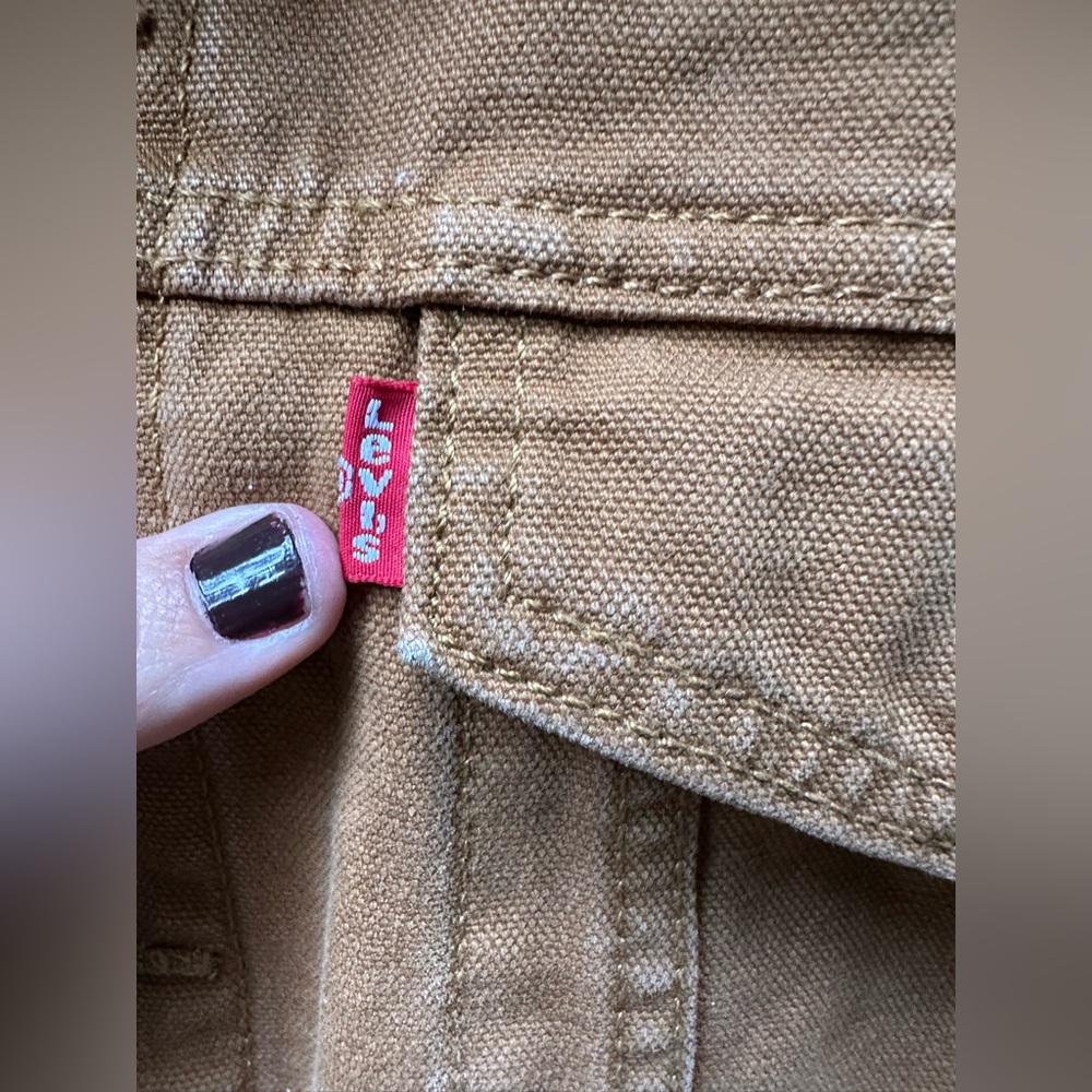 LEVI STRAUSS & CO Vintage Tan Denim Jacket Standard Size Medium Button Down - Picture 5 of 12